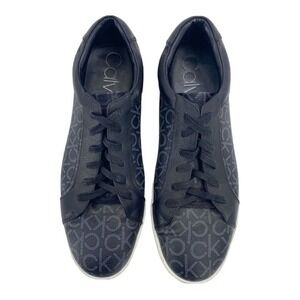 Calvin Klein Bowyer CK Monogram Smooth Mens Black Designer‎ Sneakers Size 13